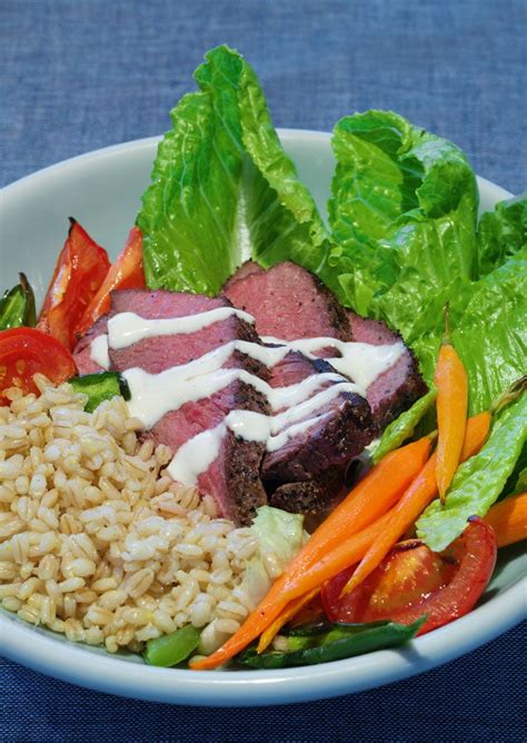 sirloin-steak-and-roasted-vegetable-salad image