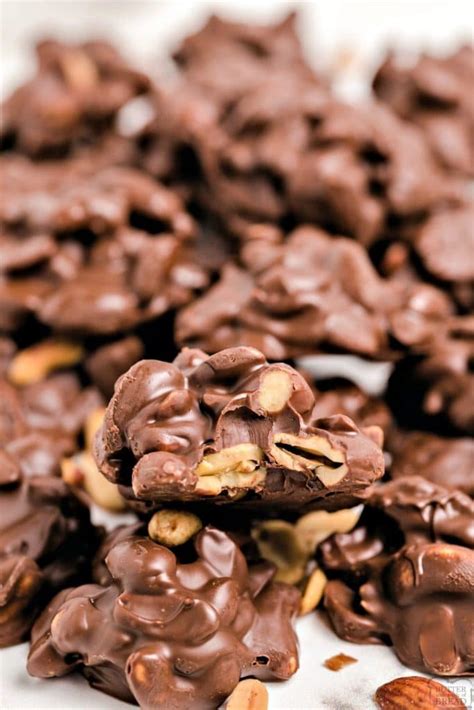 easy-chocolate-nut-clusters-butter image