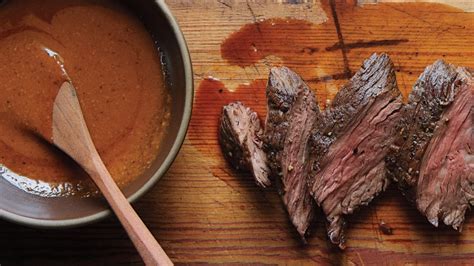 easy-steak-sauce-with-seared-hanger-steak-recipe-bon image