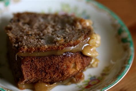 pear-spice-cake-with-walnut-praline-topping-joy-the image
