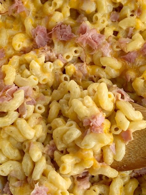macaroni-cheese-ham-casserole-together-as-family image