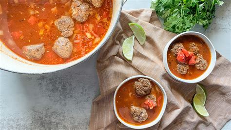 spicy-albondigas-soup-recipe-mashed image