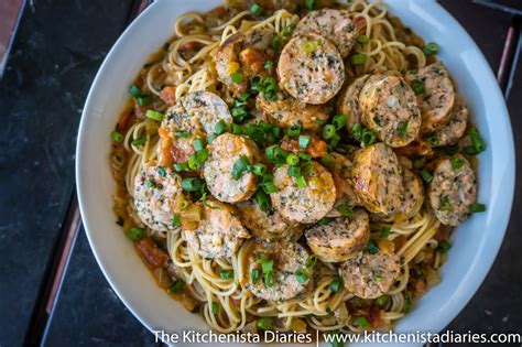 seafood-sausage-in-creole-pasta-sauce-the image