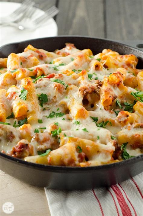 5-cheese-baked-ziti-al-forno-with-italian-sausage image