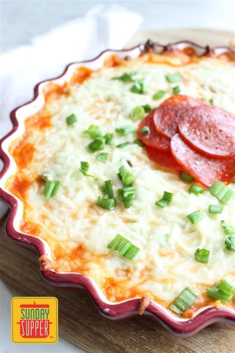 easy-pepperoni-pizza-dip-recipe-sunday-supper image