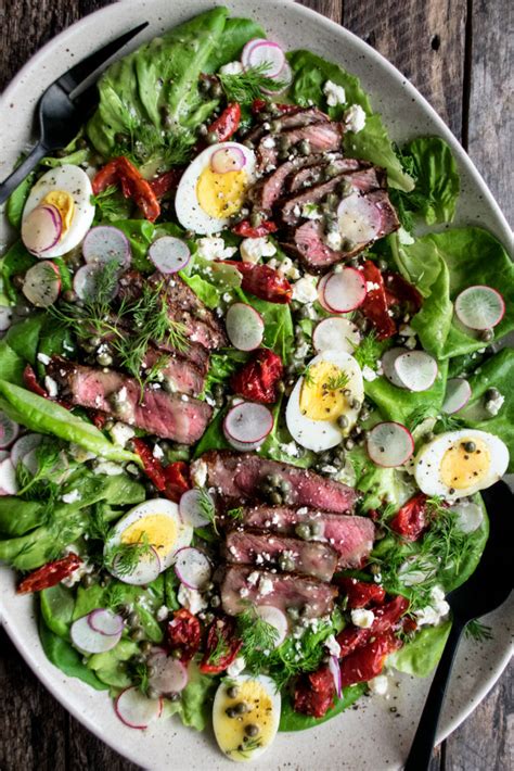 steak-egg-salad-with-caper-vinaigrette-the image