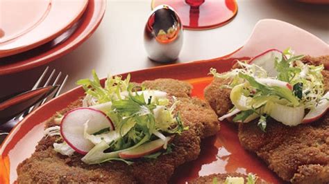 chicken-schnitzel-with-frise-apple-salad-recipe-bon image