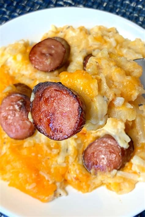 smoked-sausage-and-cheesy-potato-casserole image