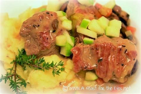 pork-and-mushroom-stew-with-potato-and-apple-mash image