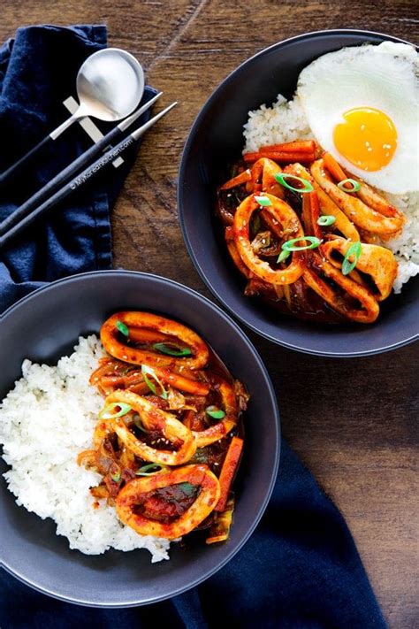 korean-spicy-squid-rice-bowl-ojingeo-deopbap image