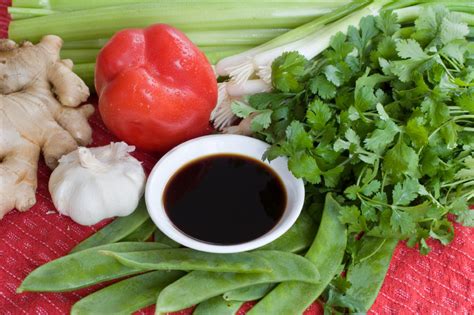 soy-ginger-tempura-chicken-with-stir-fried-vegetables image