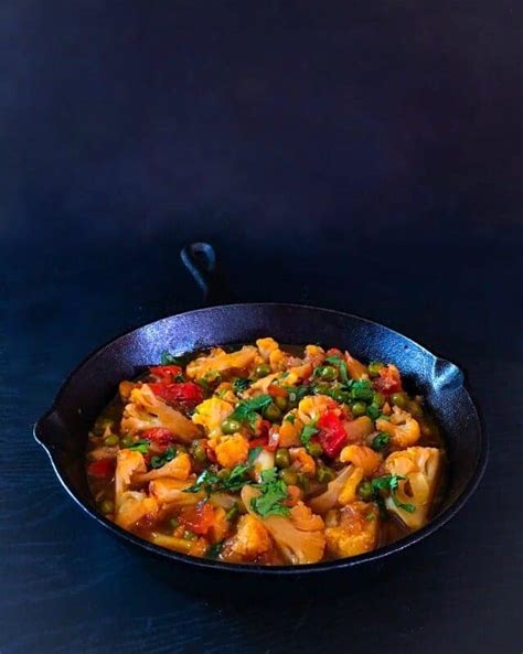 healthy-indian-cauliflower-peas-recipe-vegan-gf-paleo image