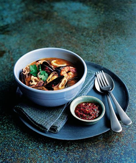 mussel-squid-and-prawn-stew-with-harissa-delicious image