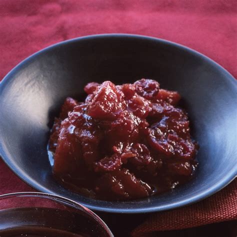 cranberry-pear-and-ginger-chutney-recipe-bon-apptit image