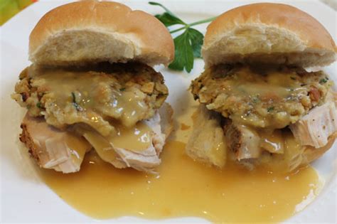 delicious-turkey-and-stuffing-sandwiches-dinner image