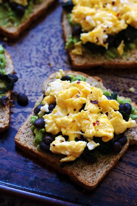 avocado-toast-with-smoky-black-beans-spinach-and image