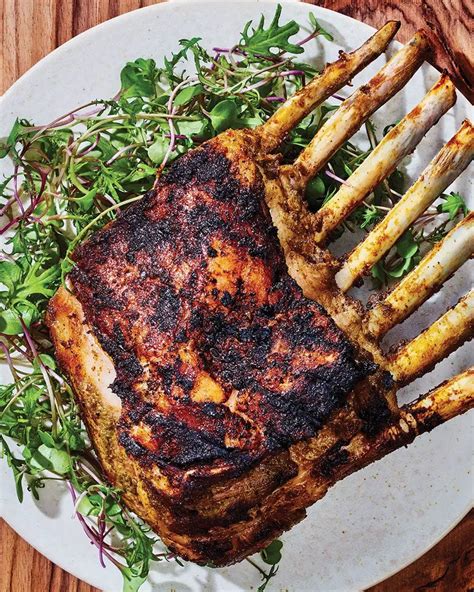 grilled-rack-of-lamb-with-garlic-and-herbs-saveur image