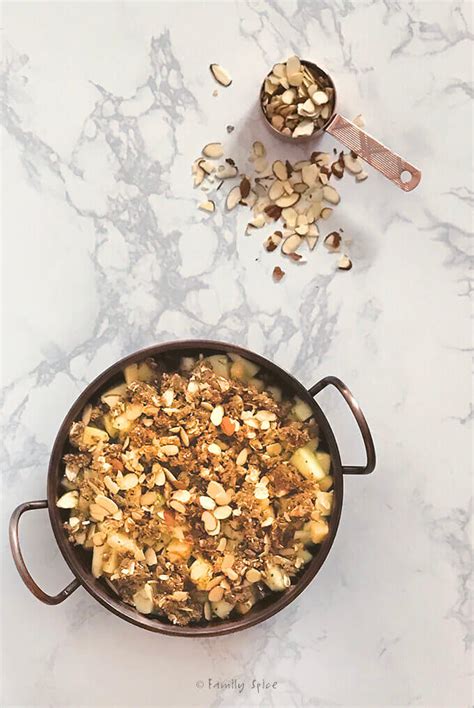 quince-apple-crisp-with-cardamom-and-rosewater image