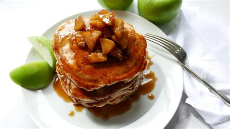 homemade-apple-cinnamon-pancakes-recipe-mashed image
