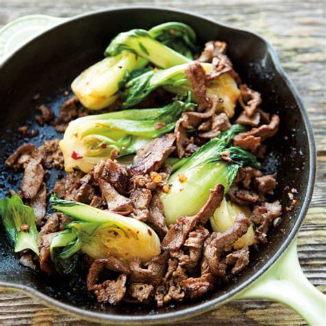 stir-fried-beef-and-bok-choy-with-ginger-williams-sonoma image