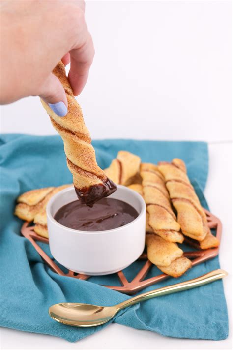 crescent-roll-cinnamon-twists-with-chocolate-dipping image