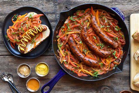 hot-italian-sausage-with-peppers-and-onions image