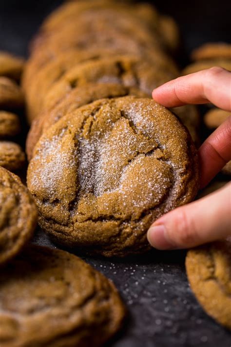 bourbon-molasses-cookies-baker-by-nature image