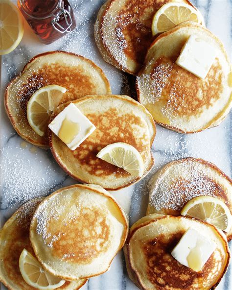 lemon-ricotta-pancakes-with-blueberry-syrup-the image