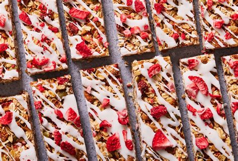 best-strawberries-n-cream-granola-bars-recipe-delish image
