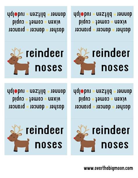 reindeer-noses-treat-bag-printable image