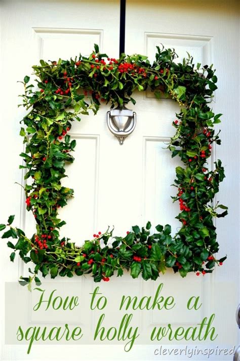 how-to-make-a-square-holly-wreath-cleverly-inspired image