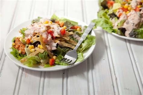 shredded-chicken-taco-salad-with-salsa-ranch-dressing image