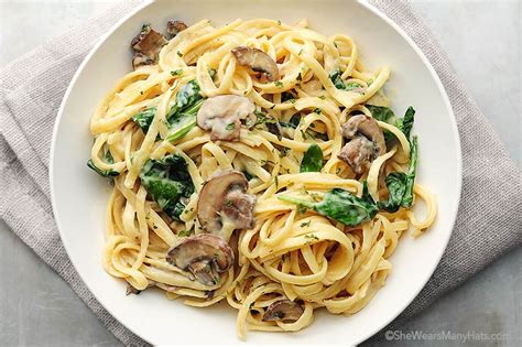 mushroom-florentine-pasta-recipe-she-wears-many image