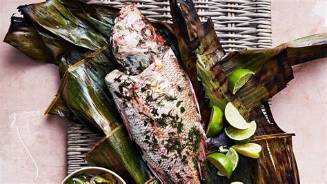 arabian-gulf-style-fish-in-banana-leaves-recipe-pinterest image