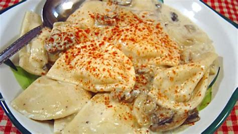 pierogies-with-creamy-mushroom-and-sherry-sauce image