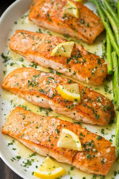salmon-with-garlic-lemon-butter-sauce image