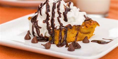 pumpkin-chocolate-bread-pudding-delishcom image
