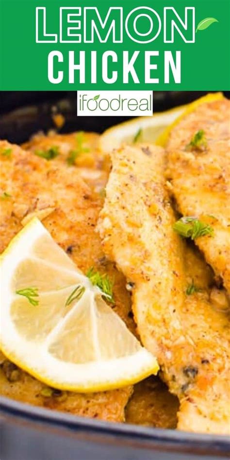 easy-fried-healthy-lemon-chicken-ifoodrealcom image