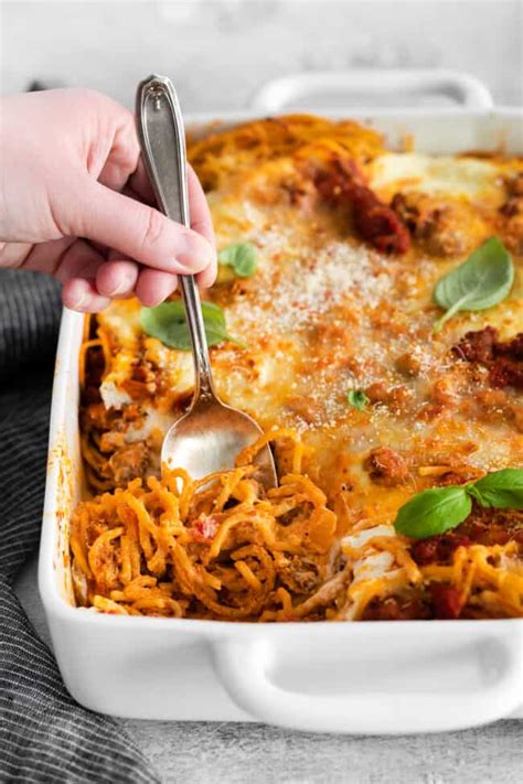 baked-spaghetti-with-cream-cheese-the-cheese image