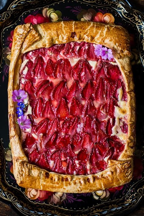 rustic-strawberry-and-cream-cheese-galette-vikalinka image