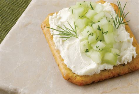 spreadable-goat-cheese-cucumber-dill-crackers image