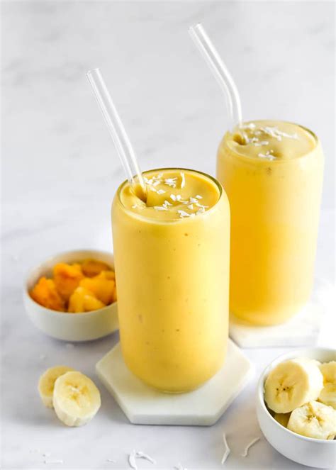 5-ingredient-mango-banana-smoothie-vegan-pinch image
