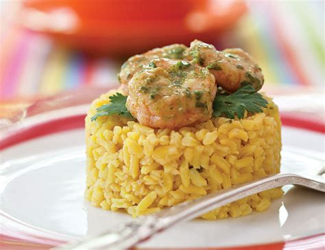 yellow-rice-timbales-with-smoked-paprika-shrimp image