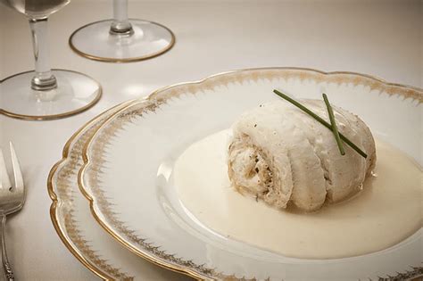 crab-stuffed-sole-paupiettes-with-sauce-vin-blanc-greatist image