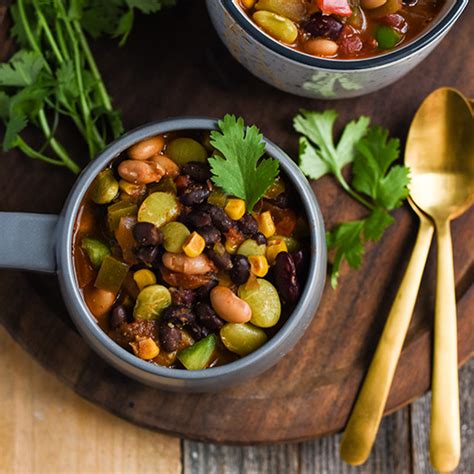 easy-four-bean-vegetarian-chili-recipe-with-pictures image