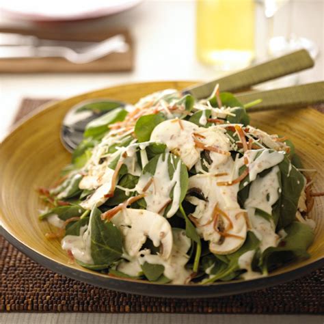 spinach-salad-with-creme-de-brie-dressing-bigoven image