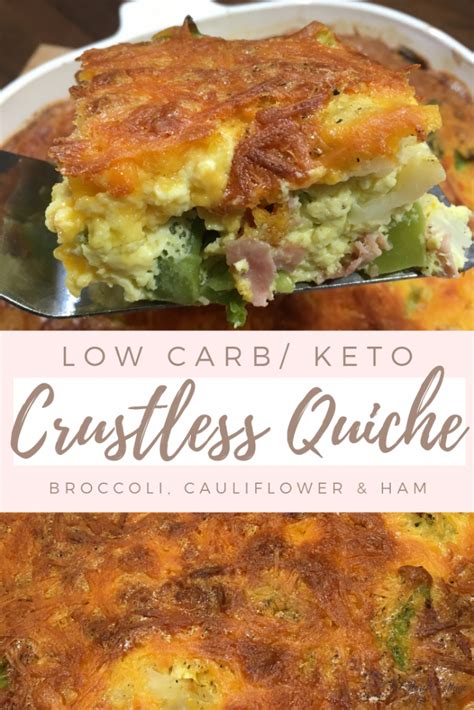 crustless-quiche-with-broccoli-cauliflower-ham-cheese image