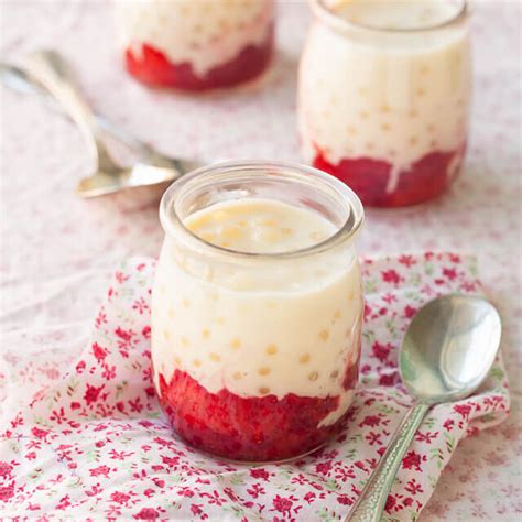homemade-tapioca-pudding-recipe-with-fresh-strawberries image