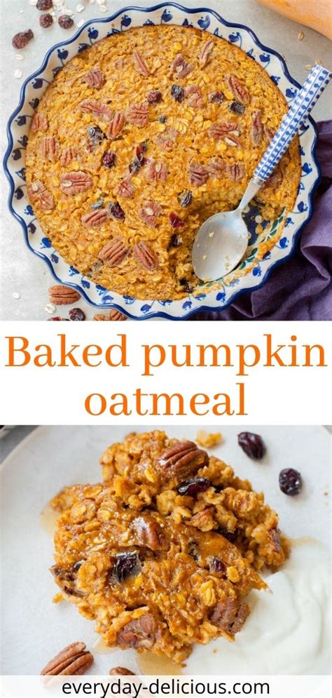 baked-pumpkin-oatmeal-delicious-fall-breakfast-food image