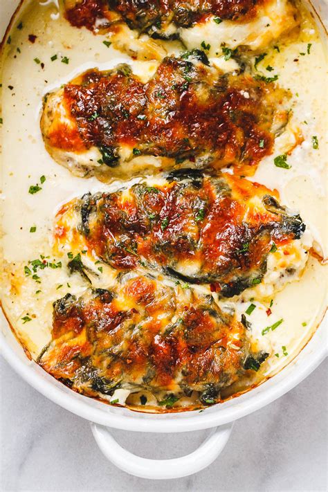 spinach-chicken-casserole-recipe-with-cream-cheese image